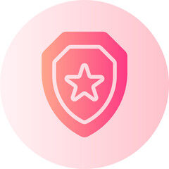 sheriff badge gradient icon