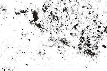 Abstract scratch and rust surface grunge effect on a white background. Creative gritty texture and dust background in black and white colors. Grimmy concrete wall texture vector for backgrounds.