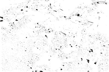 Abstract grain and dust grunge effect vector. Grainy surface texture vector on a white background. The distressed texture and rusty metal surface for backgrounds. Black and white dusty grunge effect.