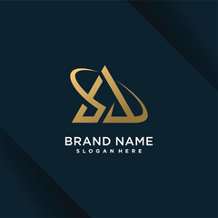 Logo letter A design vector with modern creative style concept