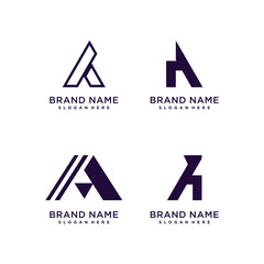 Logo letter A design vector with modern creative style concept