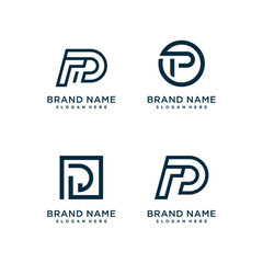 letter P logo design vector with modern creative style concept