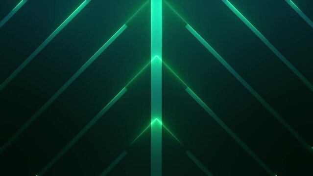 Bright green lines going up. Seamless loop animation. Green energy growth concept