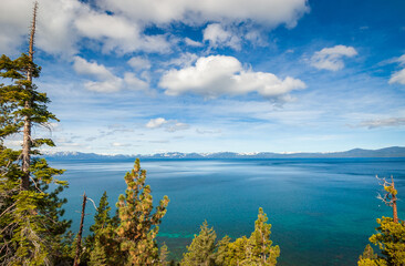 Blue Water and the Sierra Nevada Mountains, Lake Tahoe