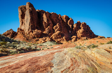 Fototapeta premium The Rugged Landscape of Valley of Fire State Park