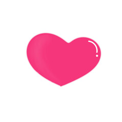 red heart isolated on white background