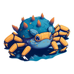 Obraz premium Crab Sticker illustration, Png Image Ready To Use. Animal Sticker Design Series