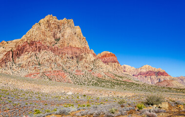 The Rugged Red Mojave Desert Landscape at Rock Canyon National Conservation Area
