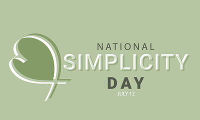 Simplicity day. background, banner, card, poster, template. Vector illustration.