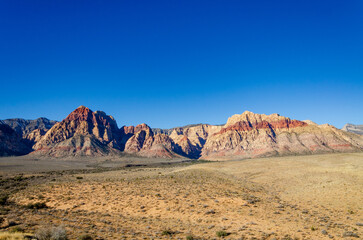 Fototapeta na wymiar The Rugged Red Mojave Desert Landscape at Rock Canyon National Conservation Area