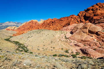Fototapeta na wymiar Rock Formations at Red Rock Canyon National Conservation Area