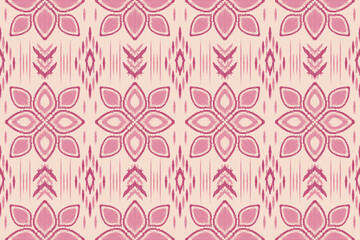 Abstract Ethnic ikat art. Seamless pattern in tribal, folk embroidery, and Mexican style. Aztec geometric art ornament print. vector design for fashion, fabric, wallpaper, cover, wrapping carpet.