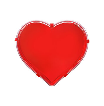 A red heart shape with the words 3d icon on it