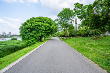 Xiangjiang Scenic Belt Trail in Zhuzhou, Hunan, China
