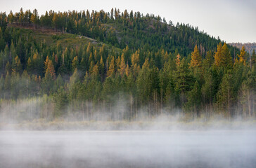 Misty Morning View of Lake Tahoe