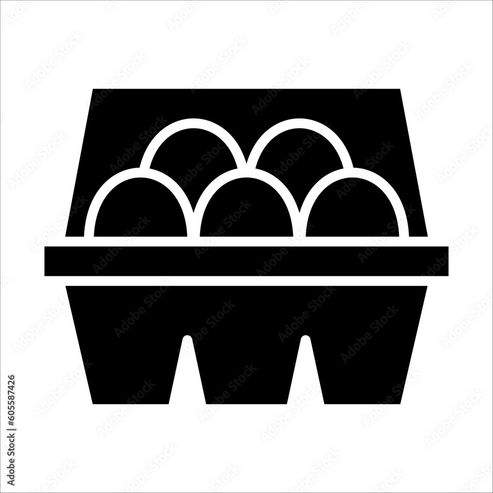 Poster solid vector icon for eggs which can be used various design projects.
