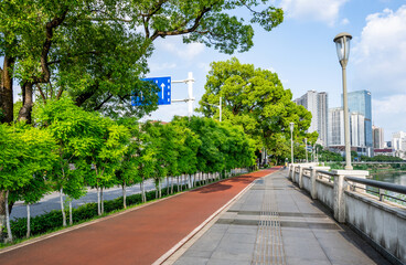 Beautiful Xiangjiang River Trail scenery in Zhuzhou, Hunan, China