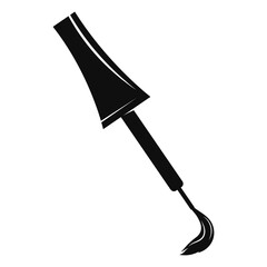 Brush black silhouette for nails, nail salon and beauty salon