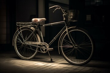 Fototapeta na wymiar Mono-toned bicycle. Generative AI