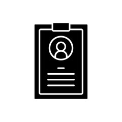 CV icon vector. Resume illustration sign. User data symbol or logo.