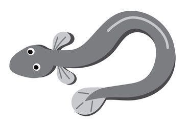 鰻1匹、ベクターイラスト