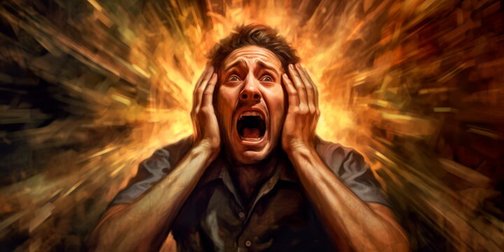 symptoms of panic disorder, showcasing panic attacks characterized by sudden and overwhelming fear, accompanied by physical symptoms like chest pain or dizziness. Generative AI