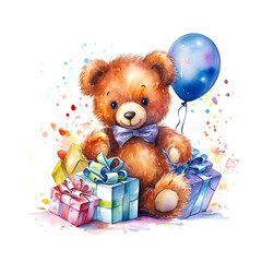 teddy bear on a birthday paty big