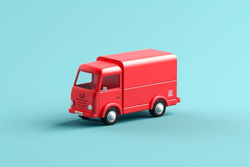 cute red car 3d illustration