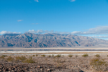 Death Valley landscape on a sunny winter afternoon, near Beatty junction.