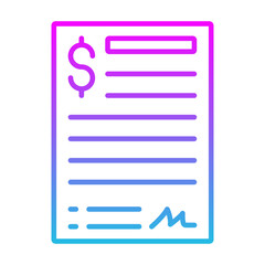 Fototapeta premium Contract Icon