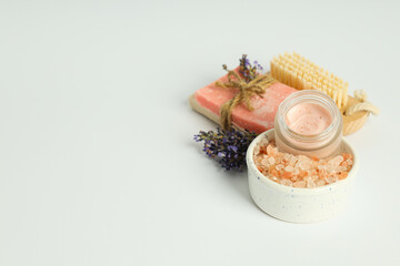 Obraz na płótnie Canvas Concept of skin and face care, lavender cosmetic