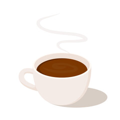 Coffee cup vector on white background. Cup of Fresh Coffee. Vector Illustration.