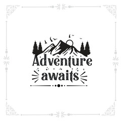 adventure awaits svg t-shirt design