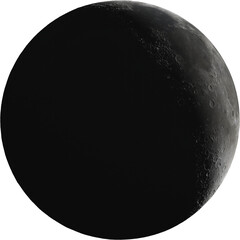 Moon isolated on transparent background