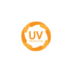 uv protection logo solar cream sunlight sunblock vector