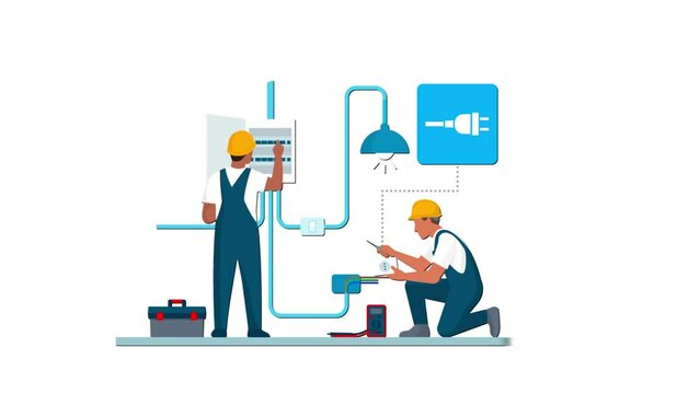 install repair and maintain electrical system , Electrician