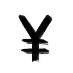 Obraz premium chinese yuan symbol with brush texture