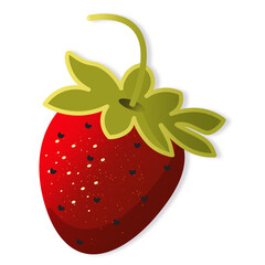 Strawberry. PNG illustration with texture