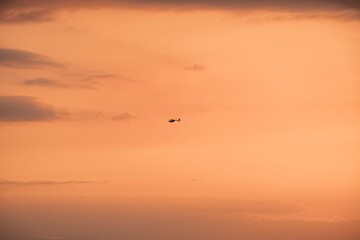 sunset over the big sea