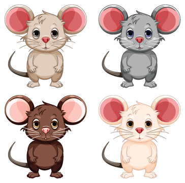 Cute rat cartoon character