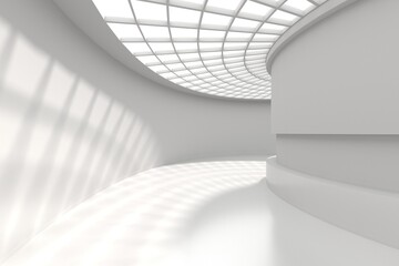 Empty Room. Abstract Futuristic Interior