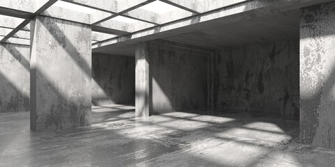 Abstract architecture interior background. Modern concrete room
