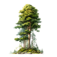 fantasy tree, wygenerowana przez AI, ilustracja drzewa bez tła