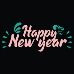 happy new year t shirt design.