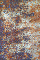Rusty corrosion on metal background