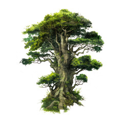 fantasy tree, wygenerowana przez AI, ilustracja drzewa bez tła