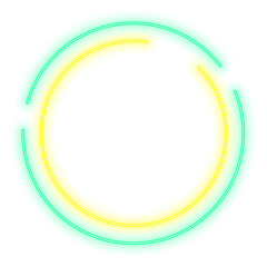 Neon Light Green Yellow Circle