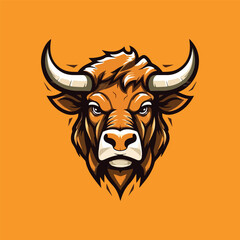 Bull Mascot Logo Design Bull Vector 