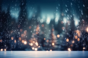 Fototapeta na wymiar Blurred winter background, Generative ai