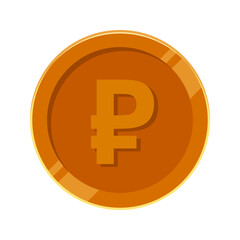 Ruble Coin Bronze Russian Rouble Copper Money Vector